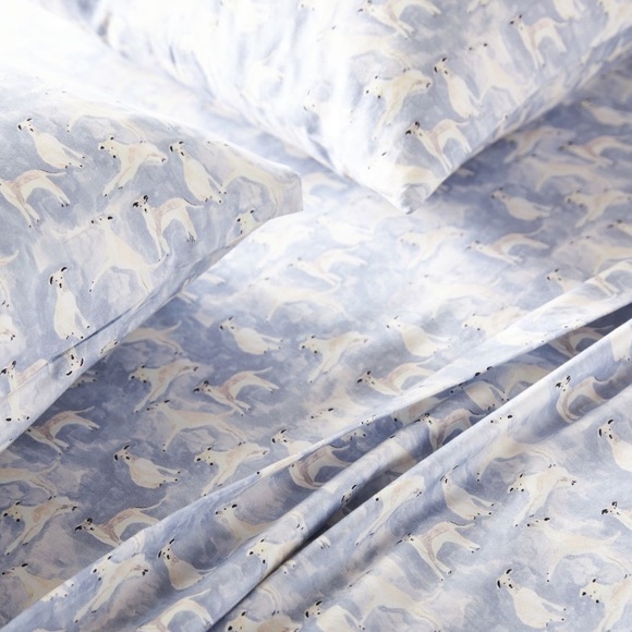 Anthropologie Other - Anthropologie Dog Print organic King Sheet Set